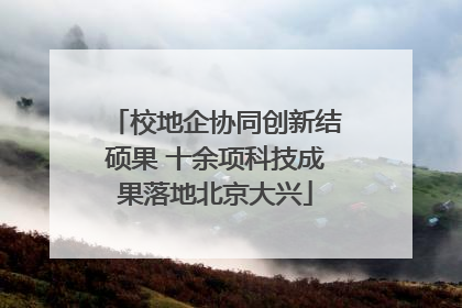 校地企协同创新结硕果 十余项科技成果落地北京大兴