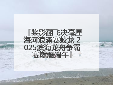桨影翻飞决毫厘 海河浪涌赛蛟龙 2025滨海龙舟争霸赛燃爆端午
