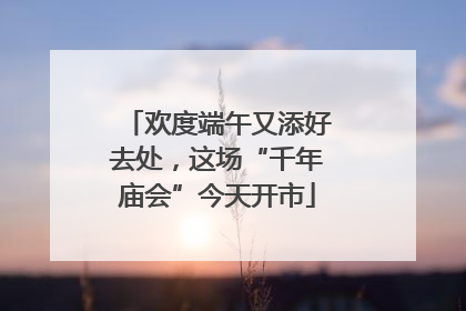 欢度端午又添好去处，这场“千年庙会”今天开市