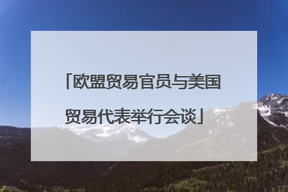 欧盟贸易官员与美国贸易代表举行会谈