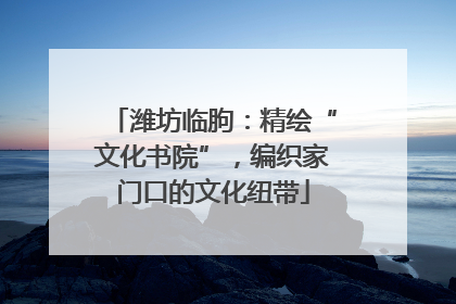潍坊临朐：精绘“文化书院”，编织家门口的文化纽带