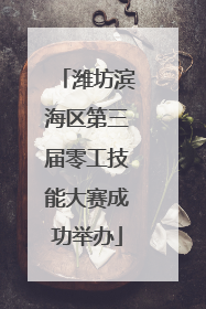 潍坊滨海区第三届零工技能大赛成功举办