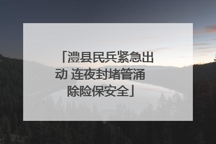 澧县民兵紧急出动 连夜封堵管涌除险保安全