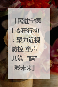 民进宁德工委在行动：聚力近视防控 童声共筑“睛”彩未来