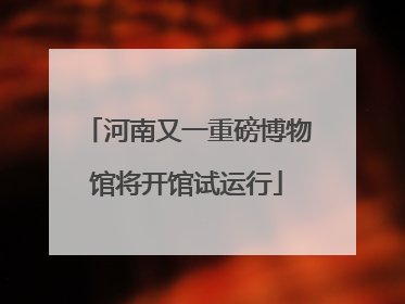 河南又一重磅博物馆将开馆试运行
