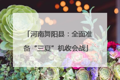 河南舞阳县：全面准备“三夏”机收会战