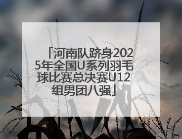 河南队跻身2025年全国U系列羽毛球比赛总决赛U12组男团八强
