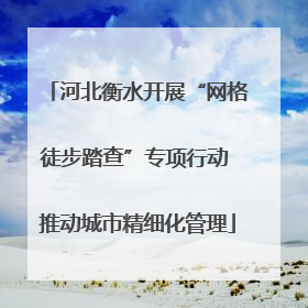 河北衡水开展“网格徒步踏查”专项行动 推动城市精细化管理
