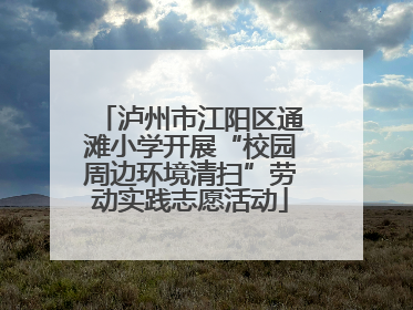 泸州市江阳区通滩小学开展“校园周边环境清扫”劳动实践志愿活动