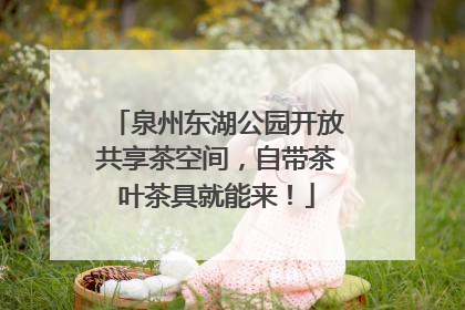 泉州东湖公园开放共享茶空间，自带茶叶茶具就能来！