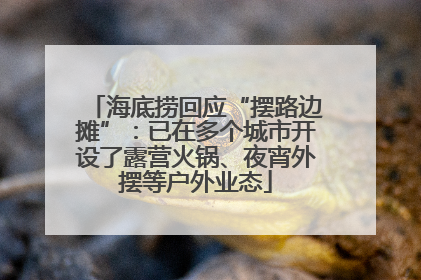 海底捞回应“摆路边摊”：已在多个城市开设了露营火锅、夜宵外摆等户外业态