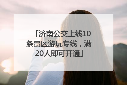 济南公交上线10条景区游玩专线，满20人即可开通