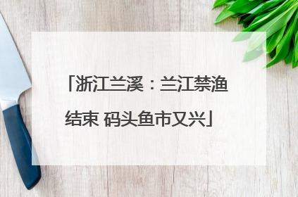 浙江兰溪：兰江禁渔结束 码头鱼市又兴