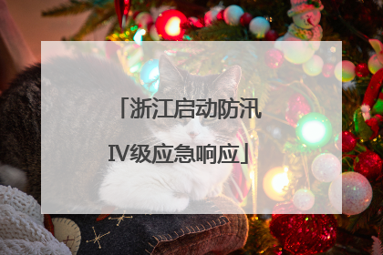 浙江启动防汛Ⅳ级应急响应
