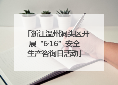 浙江温州洞头区开展“6·16”安全生产咨询日活动