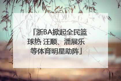 浙BA掀起全民篮球热 汪顺、潘展乐等体育明星助阵