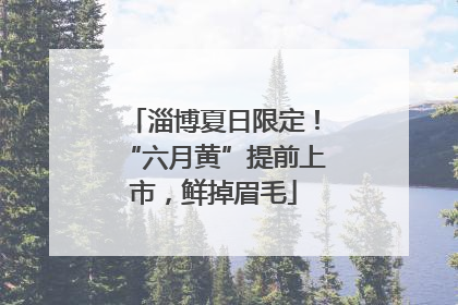 淄博夏日限定！“六月黄”提前上市，鲜掉眉毛