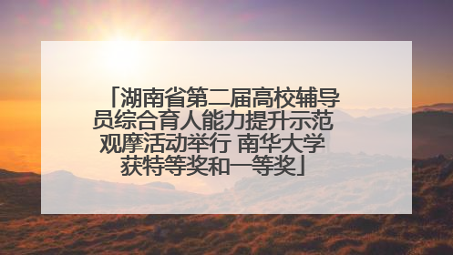 湖南省第二届高校辅导员综合育人能力提升示范观摩活动举行 南华大学获特等奖和一等奖