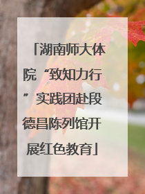 湖南师大体院“致知力行”实践团赴段德昌陈列馆开展红色教育