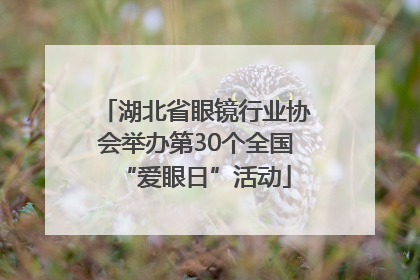 湖北省眼镜行业协会举办第30个全国“爱眼日”活动