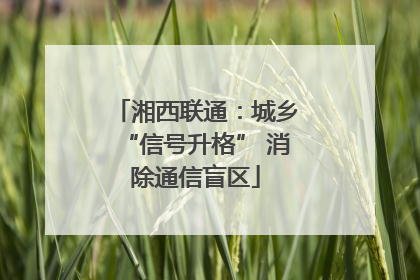 湘西联通：城乡“信号升格” 消除通信盲区