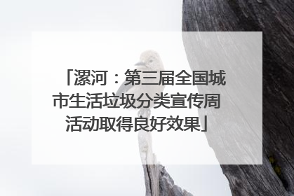 漯河：第三届全国城市生活垃圾分类宣传周活动取得良好效果