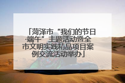 菏泽市“我们的节日·端午”主题活动暨全市文明实践精品项目案例交流活动举办