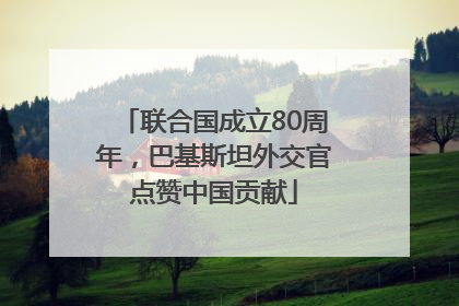 联合国成立80周年，巴基斯坦外交官点赞中国贡献