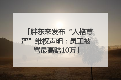 胖东来发布“人格尊严”维权声明：员工被骂最高赔10万