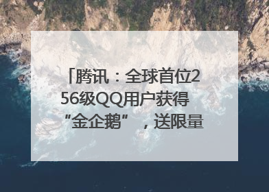 腾讯：全球首位256级QQ用户获得“金企鹅”，送限量版神秘惊喜等礼物