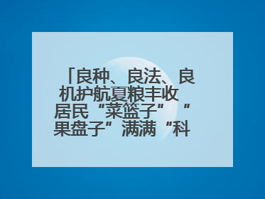 良种、良法、良机护航夏粮丰收 居民“菜篮子”“果盘子”满满“科技范儿”