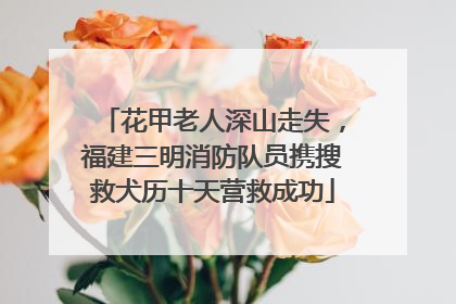 花甲老人深山走失，福建三明消防队员携搜救犬历十天营救成功