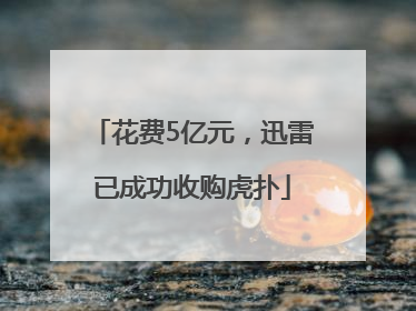 花费5亿元，迅雷已成功收购虎扑