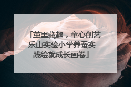 茧里藏趣，童心创艺 乐山实验小学养蚕实践绘就成长画卷
