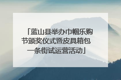 蓝山县举办巾帼乐购节颁奖仪式暨皮具箱包一条街试运营活动