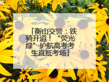衡山交警：铁骑开道！“荧光绿”护航高考考生直抵考场