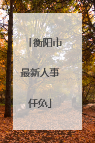 衡阳市最新人事任免