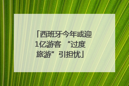 西班牙今年或迎1亿游客 “过度旅游”引担忧