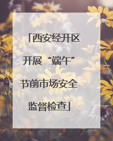 西安经开区开展“端午”节前市场安全监督检查