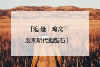 追·迹｜鸡窝里发现明代抱鼓石