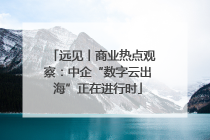 远见丨商业热点观察：中企“数字云出海”正在进行时