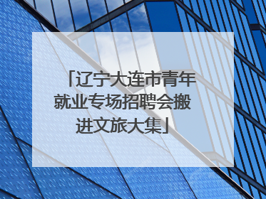 辽宁大连市青年就业专场招聘会搬进文旅大集