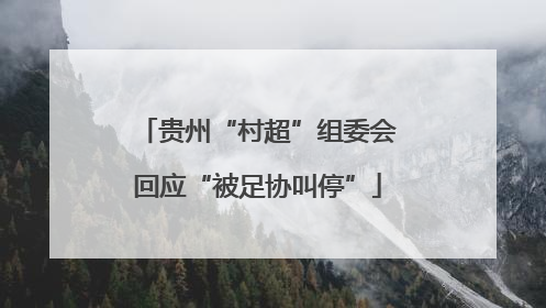 贵州“村超”组委会回应“被足协叫停”