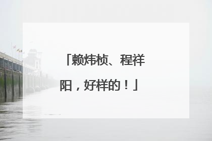 赖炜桢、程祥阳，好样的！