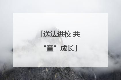 送法进校 共“童”成长