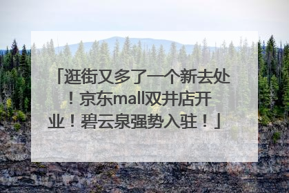 逛街又多了一个新去处！京东mall双井店开业！碧云泉强势入驻！