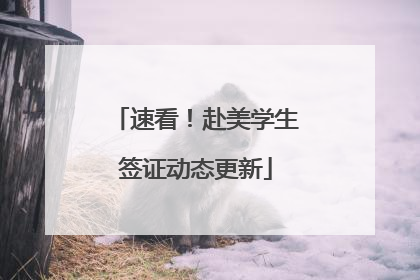 速看！赴美学生签证动态更新