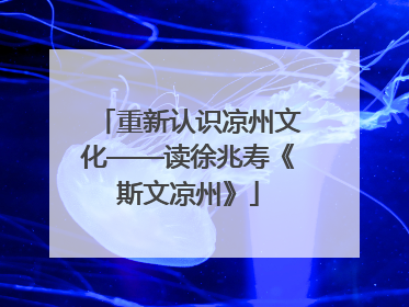 重新认识凉州文化——读徐兆寿《斯文凉州》