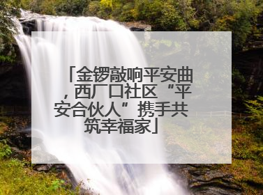 金锣敲响平安曲，西厂口社区“平安合伙人”携手共筑幸福家