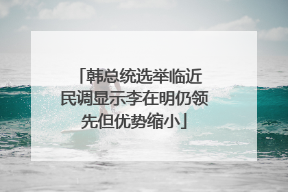 韩总统选举临近 民调显示李在明仍领先但优势缩小